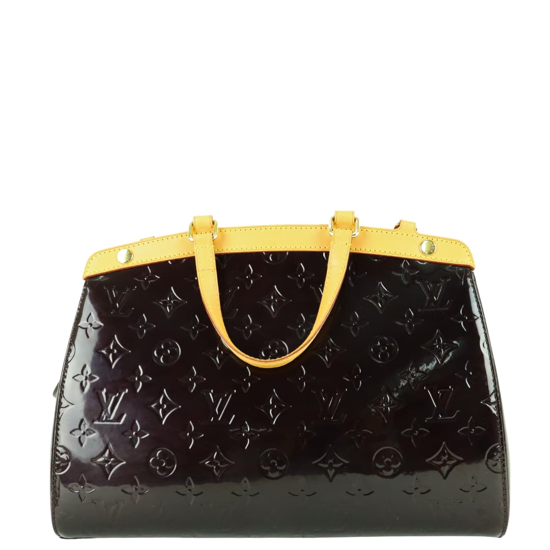 LOUIS VUITTON Amarante Monogram Vernis Brea MM Tote Bag - 01410 