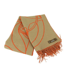 Load image into Gallery viewer, Hermes 100%Cashmere Scarf Beige - 01450
