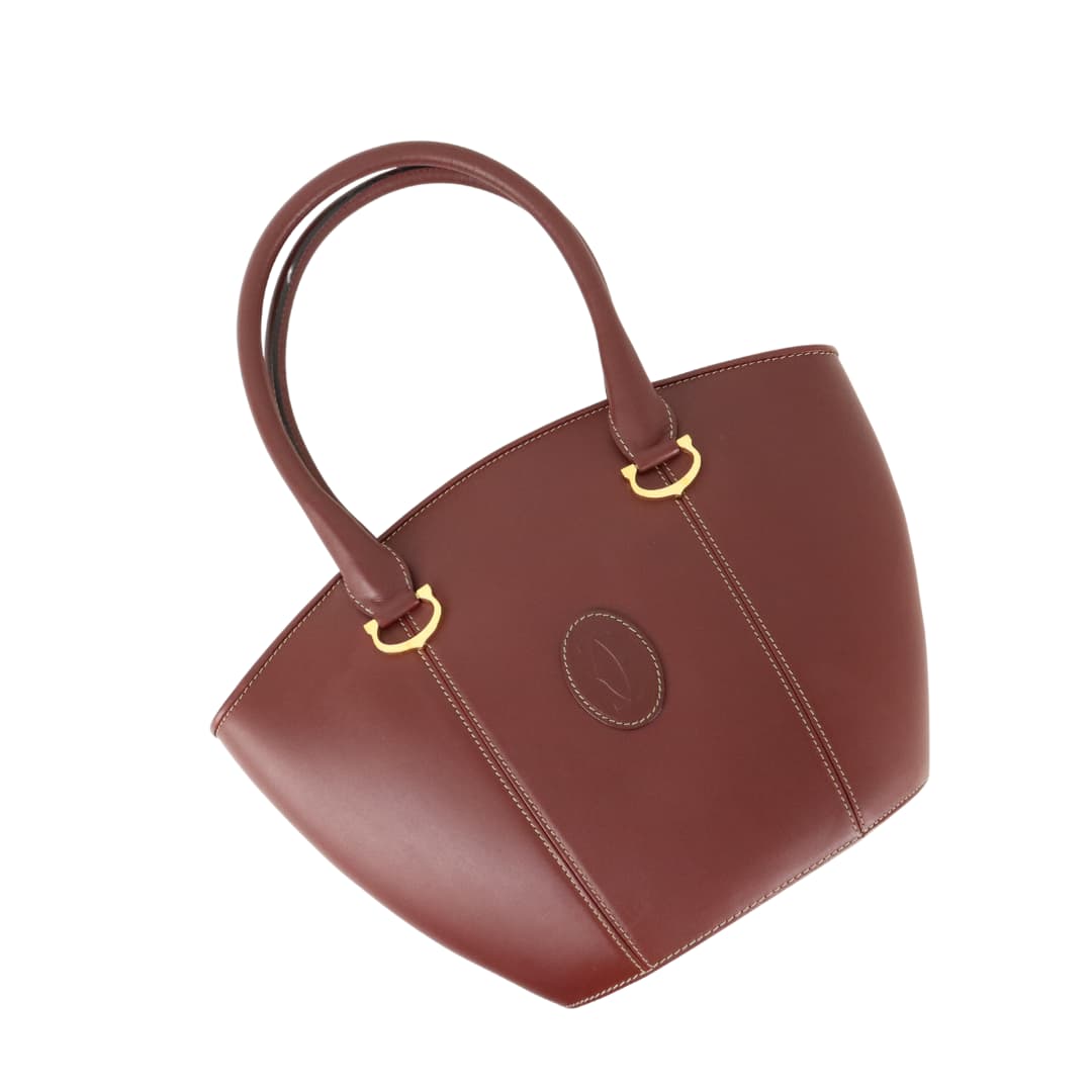 Cartier must de Cartier Bordeaux Handbag - 01349 – Fingertips Vintage