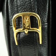 Load image into Gallery viewer, Yves Saint Laurent shoulder bag YSL gold hardware logo embossed Cassandra crossbody leather leather black - 01386