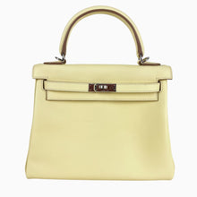 Load image into Gallery viewer, Hermes Kelly 25 Swift Inside stitching Jaune Milton Silver Hardware W Stamp 2024 2Way Handbag - 01476
