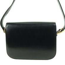 画像をギャラリービューアに読み込む, Celine Black Leather Carriage Hardware Shoulder Bag - 01425
