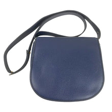 Load image into Gallery viewer, CHRISTIAN DIOR NAVY GOLD HARDWARE LEATHER VINTAGE SHOULDER BAG - 01485
