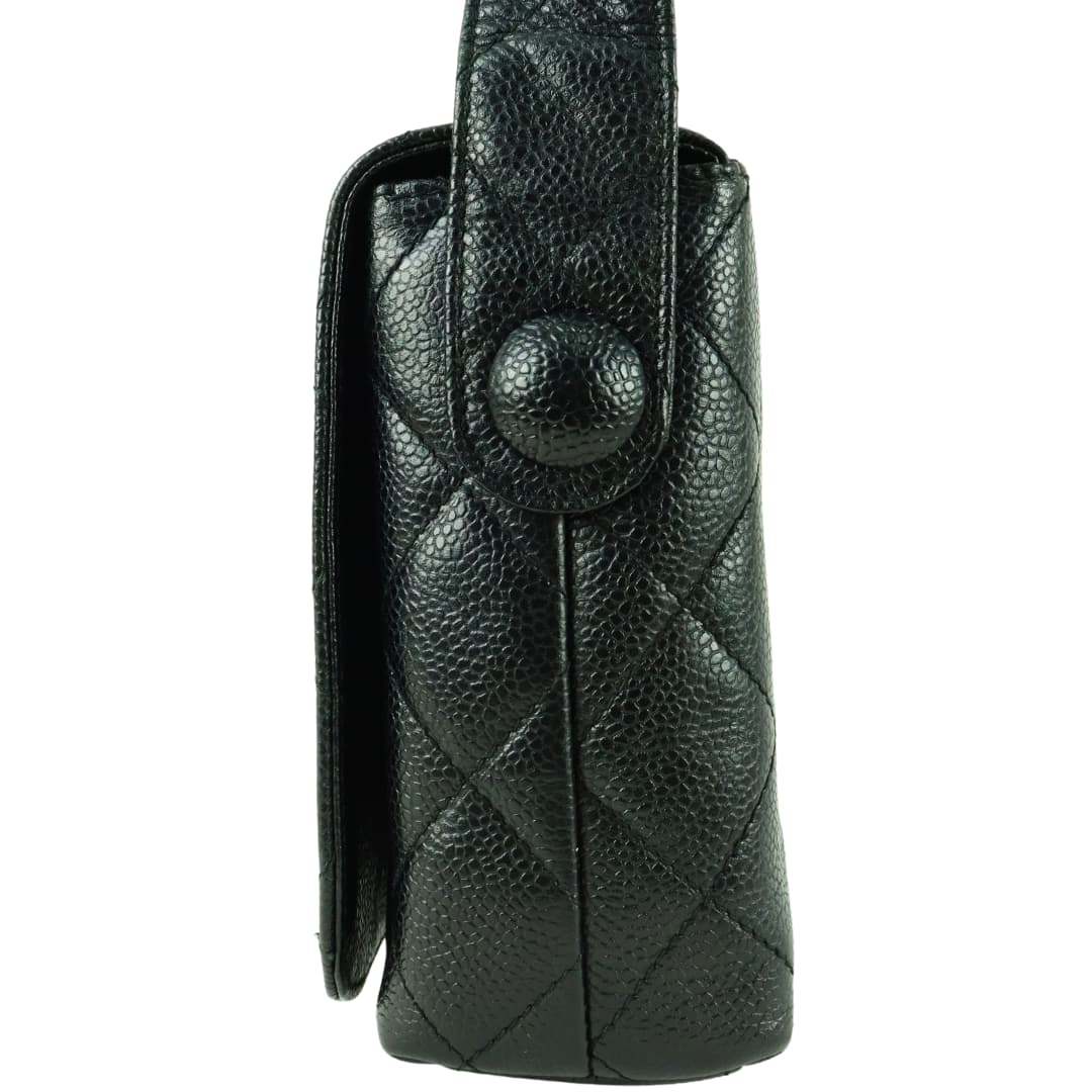 CHANEL Black Caviar Leather Vintage Shoulder Bag - 01373 – Fingertips  Vintage
