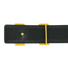 Load image into Gallery viewer, Hermes Brown x Black Leather x Gold-tone H Buckle Thin Belt - 01412
