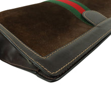 Load image into Gallery viewer, Gucci Brown Suede Leather Clutch Bag - 01455
