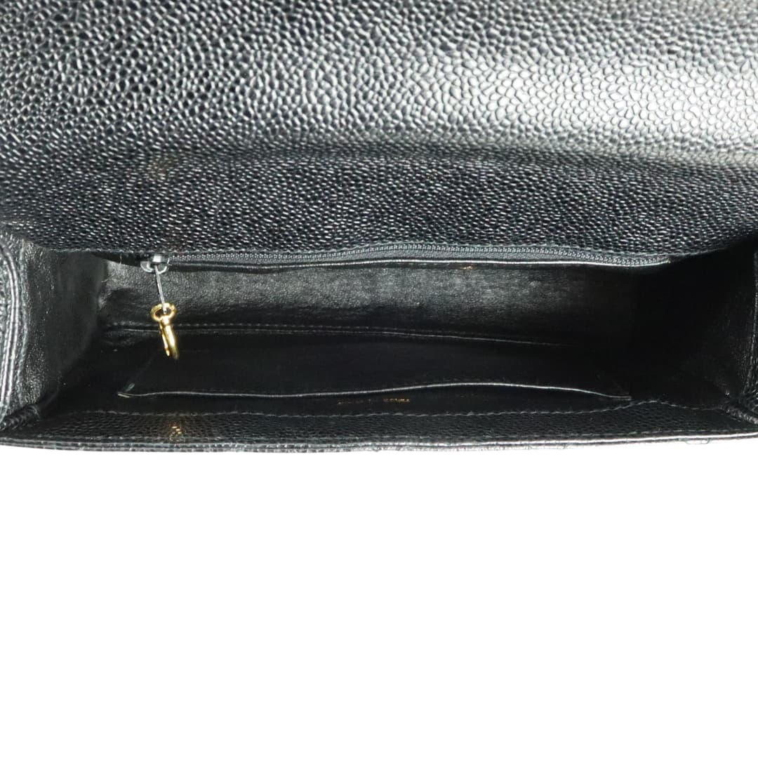 CHANEL Black Caviar Leather Vintage Shoulder Bag - 01373 – Fingertips  Vintage