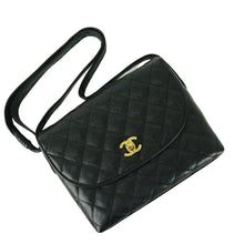 Load image into Gallery viewer, CHANEL Black Caviar Leather Vintage Shoulder Bag - 01372
