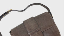 Load and play video in Gallery viewer, Yves Saint Laurent  LIZARD LEATHER SHOULDER BAG POCHETTE SACOCHE - 01487
