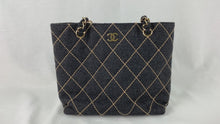 Load and play video in Gallery viewer, CHANEL Wild Stitch Wool Chain Tote Bag - 01371