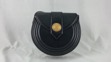 Load and play video in Gallery viewer, Yves Saint Laurent Gold Logo Black Shoulder Bag - 01352
