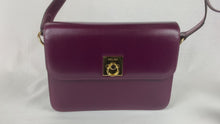 Load and play video in Gallery viewer, Celine Ring Lock Purple Shoulder Bag - 01224