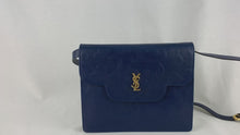 Load and play video in Gallery viewer, Yves Saint Laurent Vintage YSL Arabesque Pattern Leather Diagonal Shoulder Bag Clutch Bag - 01389
