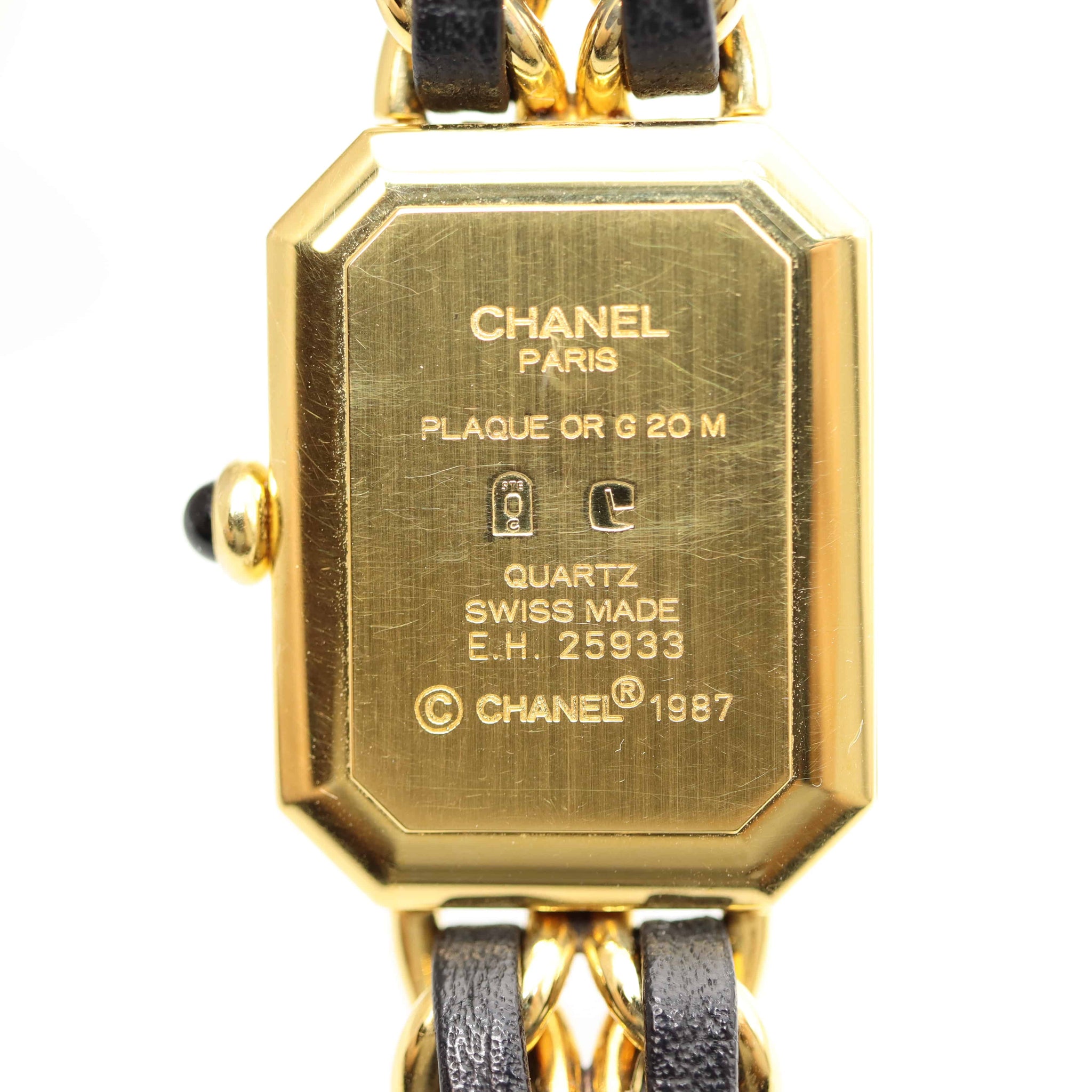 Chanel Vintage 1987 Premiere Watch at 1stDibs  chanel premiere watch 1987,  chanel paris plaque or g20m quartz swiss made, chanel vintage watch 1987