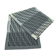 Load image into Gallery viewer, Fendi FF Gray Double Side Wool Scarf - 01043