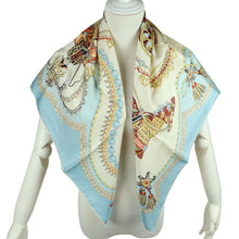 Load image into Gallery viewer, Hermes Carre 90 Paperole Sky Blue Scarf - 01232
