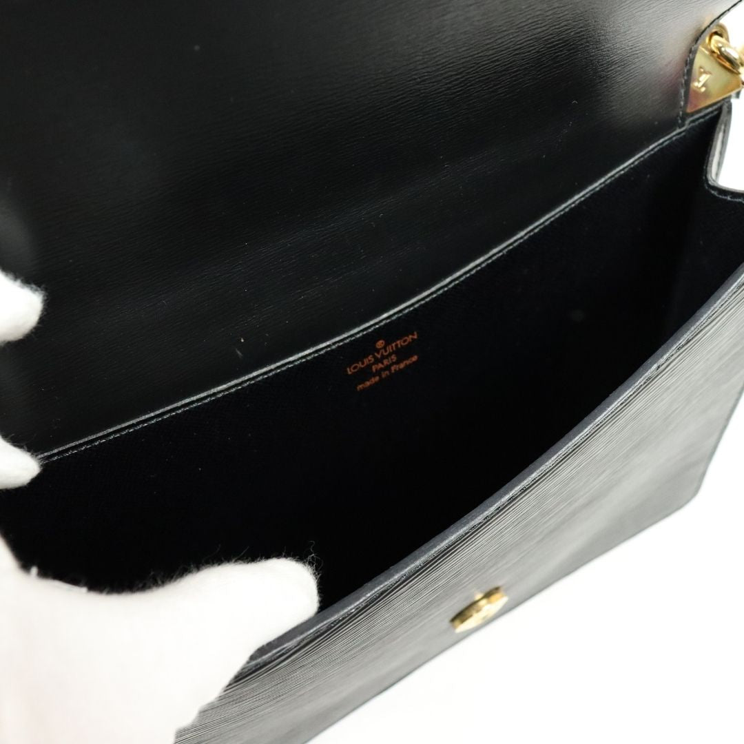 LOUIS VUITTON Epi Grenelle Compact Wallet Black 746563