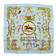 Load image into Gallery viewer, Hermes Carre 90 Cogeaux Sky Blue Scarf - 01280