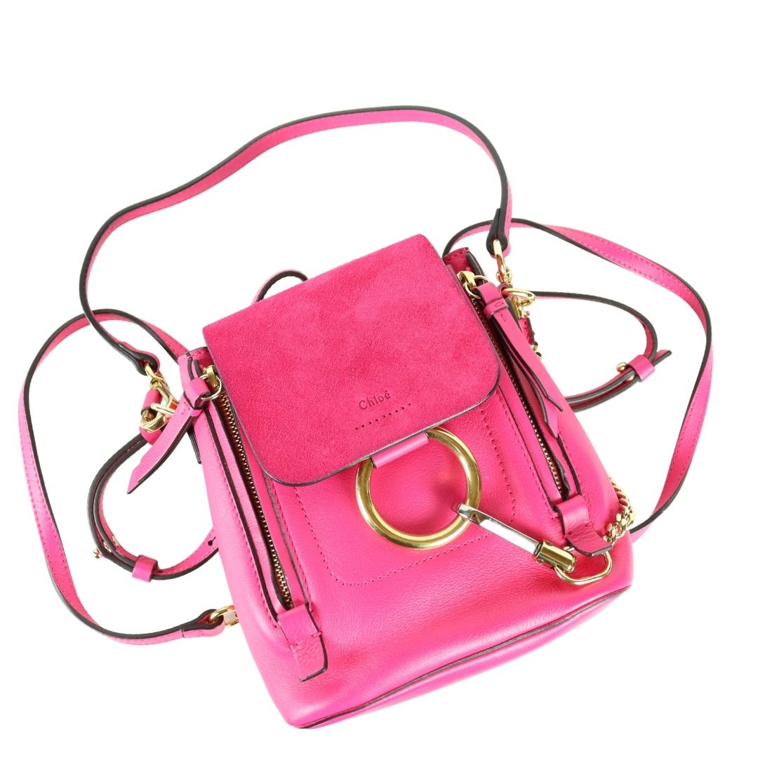 chloe mini backpack pink Chloe Mini Faye Backpack