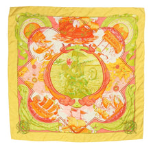 Load image into Gallery viewer, Hermes Carre 90 Au Dela Des Cinq Mers Yellow Scarf - 01229