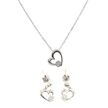 Load image into Gallery viewer, 750/K18 Diamond 0.21ct(0.07x3) Necklace &amp; Earring Sets - 01176