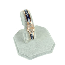 Load image into Gallery viewer, Hermes Mini Clic Chaine D Ancre Farandole Navy Bracelet - 01257
