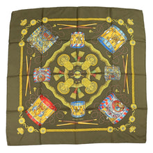 Load image into Gallery viewer, Hermes Carre 90 Les Tambours Brown Scarf - 01226
