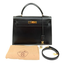 Load image into Gallery viewer, Hermes Kelly 32 Outside Sewing Box Black - 01073
