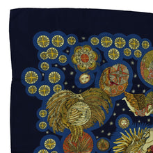 Load image into Gallery viewer, Hermes Carre 90 Le Roy Soleil Navy Scarf - 01266
