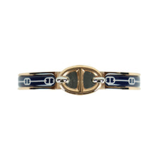 Load image into Gallery viewer, Hermes Mini Clic Chaine D Ancre Farandole Navy Bracelet - 01257