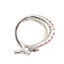 Load image into Gallery viewer, K18WG Pink Sapphire 0.82ct Ruby 0.1ct Diamond 0.22ct Ring - 01169