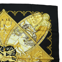 Load image into Gallery viewer, Hermes Carre 90 La Vie a Cheval Black Scarf - 01278
