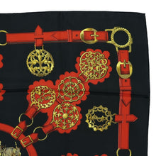 Load image into Gallery viewer, Hermes Carre 90 Cuiveeries Black Scarf - 01272