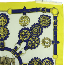 Load image into Gallery viewer, Hermes Carre 90 Cuivreries Yellow Scarf - 01315
