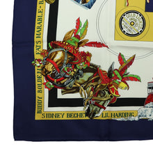 Load image into Gallery viewer, Hermes Carre 90 The Original New Orleans Creole Jazz 1923 Navy Scarf - 01276
