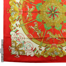 Load image into Gallery viewer, Hermes Carre 90 Luna Park Red Scarf - 01333