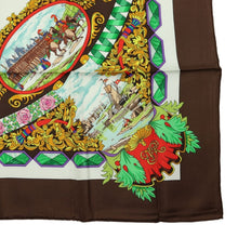 Load image into Gallery viewer, Hermes Carre 90 L&#39;entente Cordiale Brown Scarf - 01274
