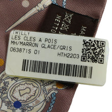Load image into Gallery viewer, Hermes Les Cles A Pois Marron Glace Twilly - 01301
