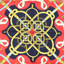 Load image into Gallery viewer, Hermes Carre 90 Eperon D&#39;or Navy Scarf - 01249
