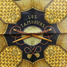 Load image into Gallery viewer, Hermes Carre 90 Les Tambours Navy Scarf - 01227
