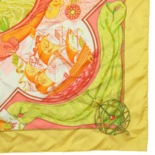 Load image into Gallery viewer, Hermes Carre 90 Au Dela Des Cinq Mers Yellow Scarf - 01229