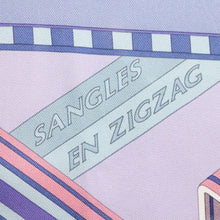 Load image into Gallery viewer, Hermes Sangles en Zigzag Purple Carre 90 Scarf - 01216