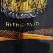 Load image into Gallery viewer, Hermes Carre 90 Les Tambours Navy Scarf - 01227