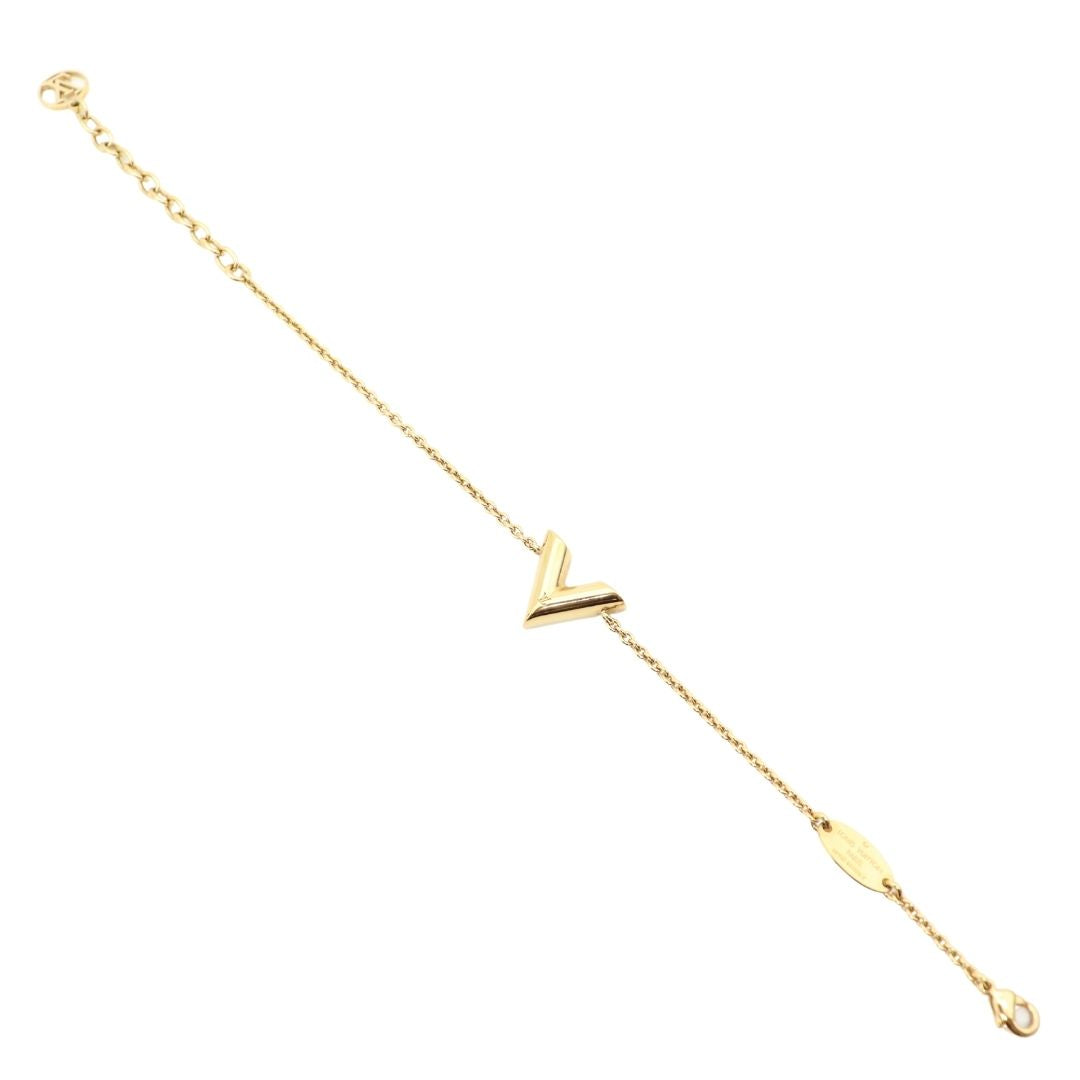 LOUIS VUITTON M61084 Essential V Accessory Bracelet Gold Women