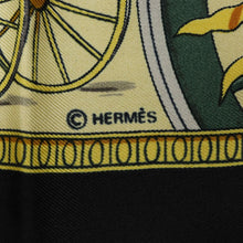 Load image into Gallery viewer, Hermes Carre 90 Les Merveilles De La Vapeur Black Scarf - 01230