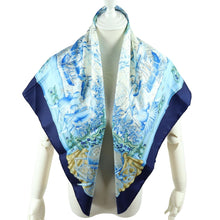 Load image into Gallery viewer, Hermes Carre 90 Azulejos Navy Scarf - 01283